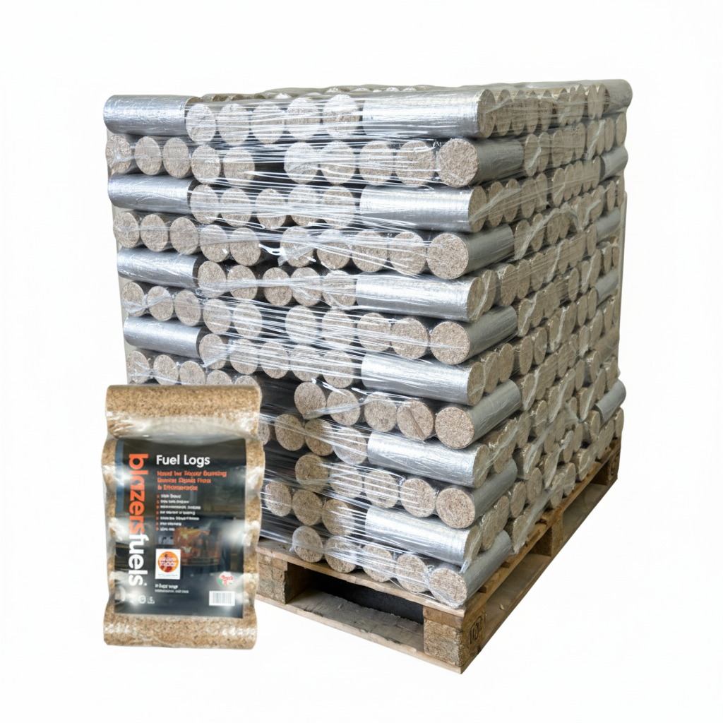 Eco-Log Fuels4Less – Briquettes de Bois Palette de 540 Bûches Densifiées FSC