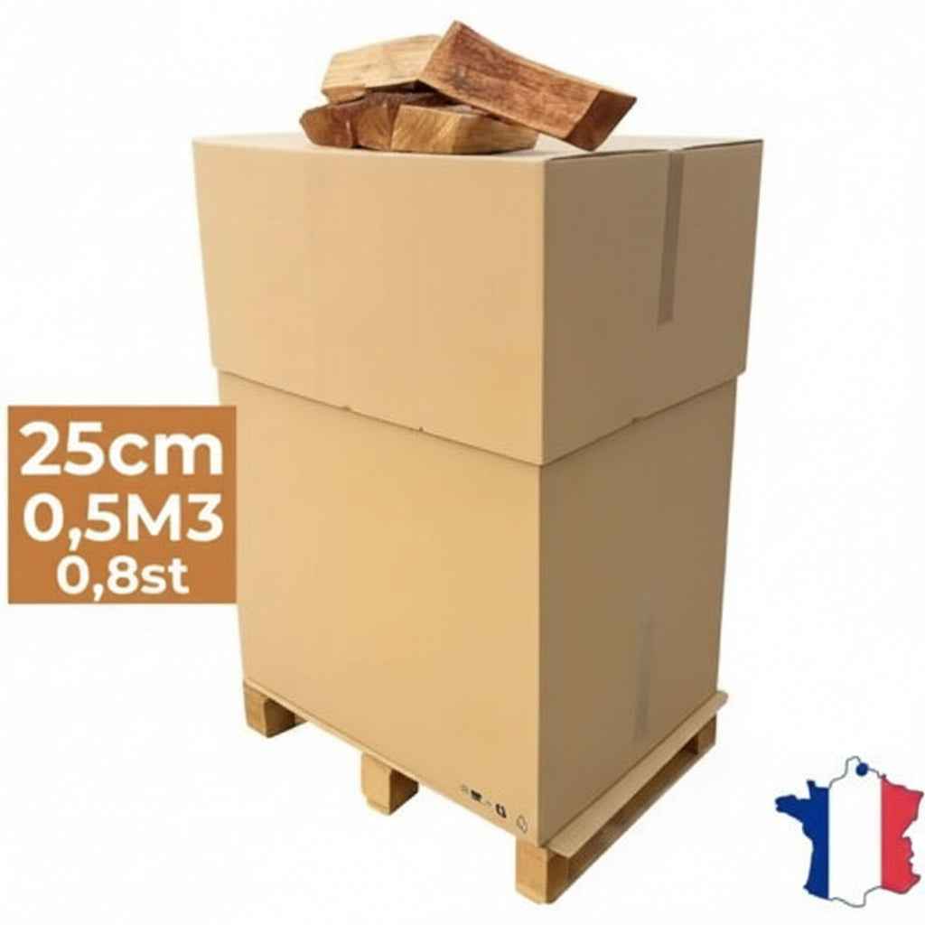 J'ENVOIE DU BOIS-Bois de Chauffage 25 cm Extra Sec Étuvé 0,5 m³
