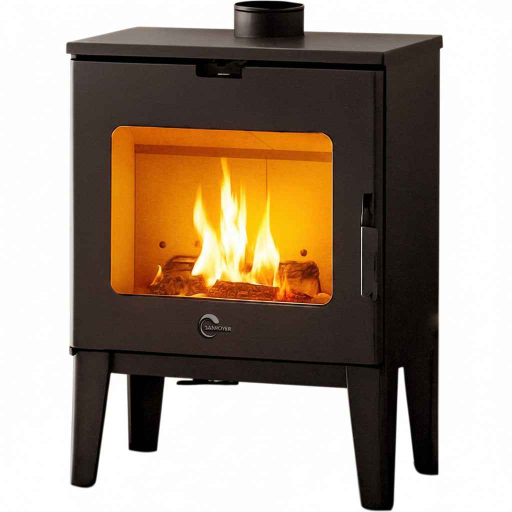 SANNOVER Dita-Poêle à Bois  7,6 kW Noir – Rendement 76 % – Classe A