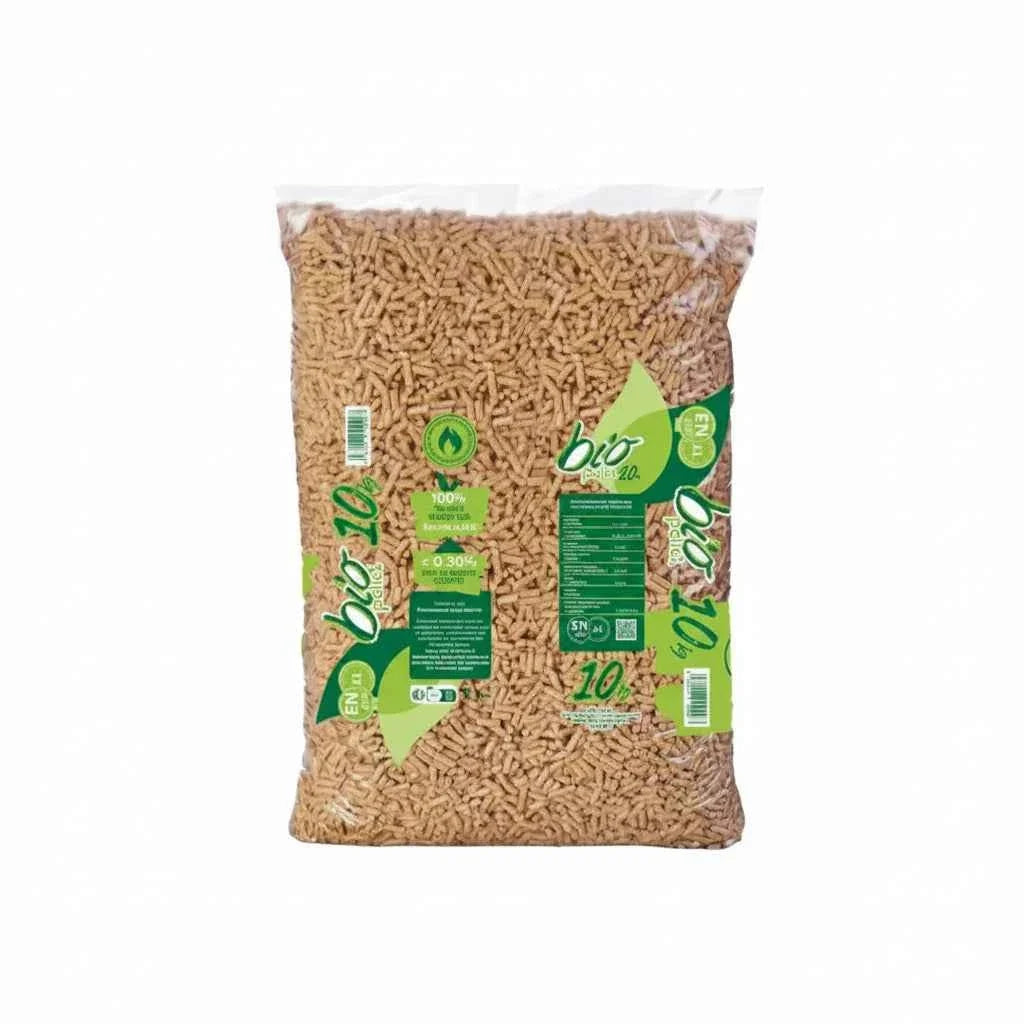 BIO PELLET-Granulés de Bois  EnPlus A1 – 100 % Résineux – Palette 1120 kg (112 sacs de 10 kg