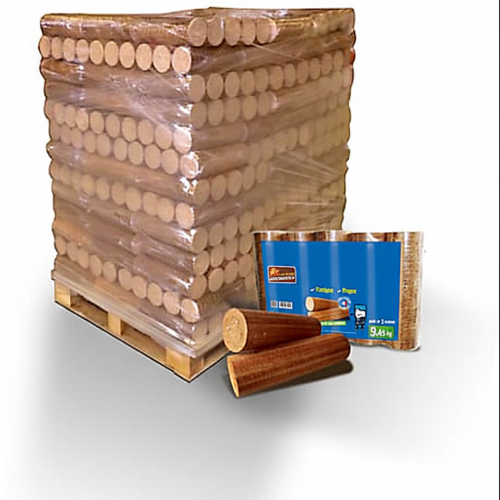 WOODSTOCK-Palette de 104 Packs de Bois Densifié 5 Bûches (1004 kg) Haute Performance