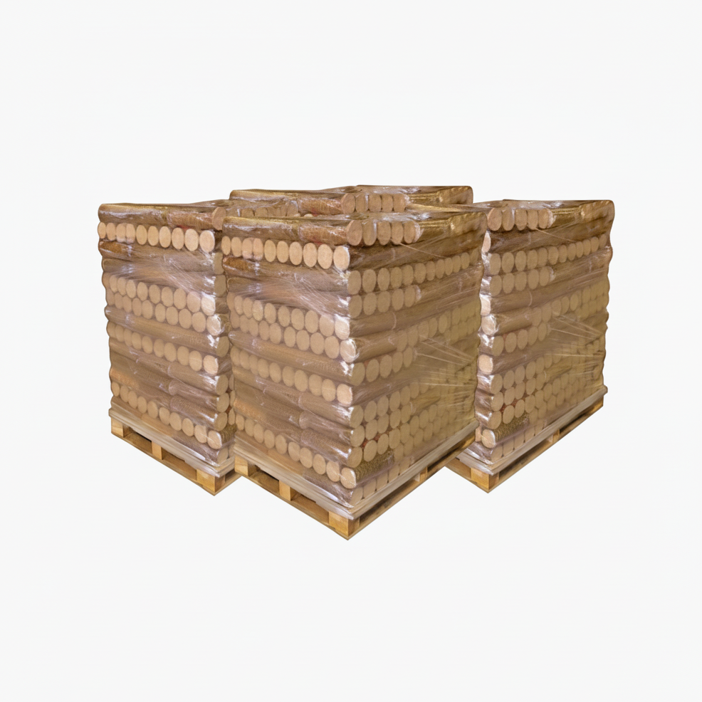 WOODSTOCK-Lot de 3 Palettes WOODSTOCK Bois Densifié – 312 Packs de 5 Bûches (3012 kg)