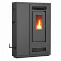 THUNDER-Poêle à Granulés  Aria Black 12 kW Wi-Fi – Kit de Raccordement Inclus – A+