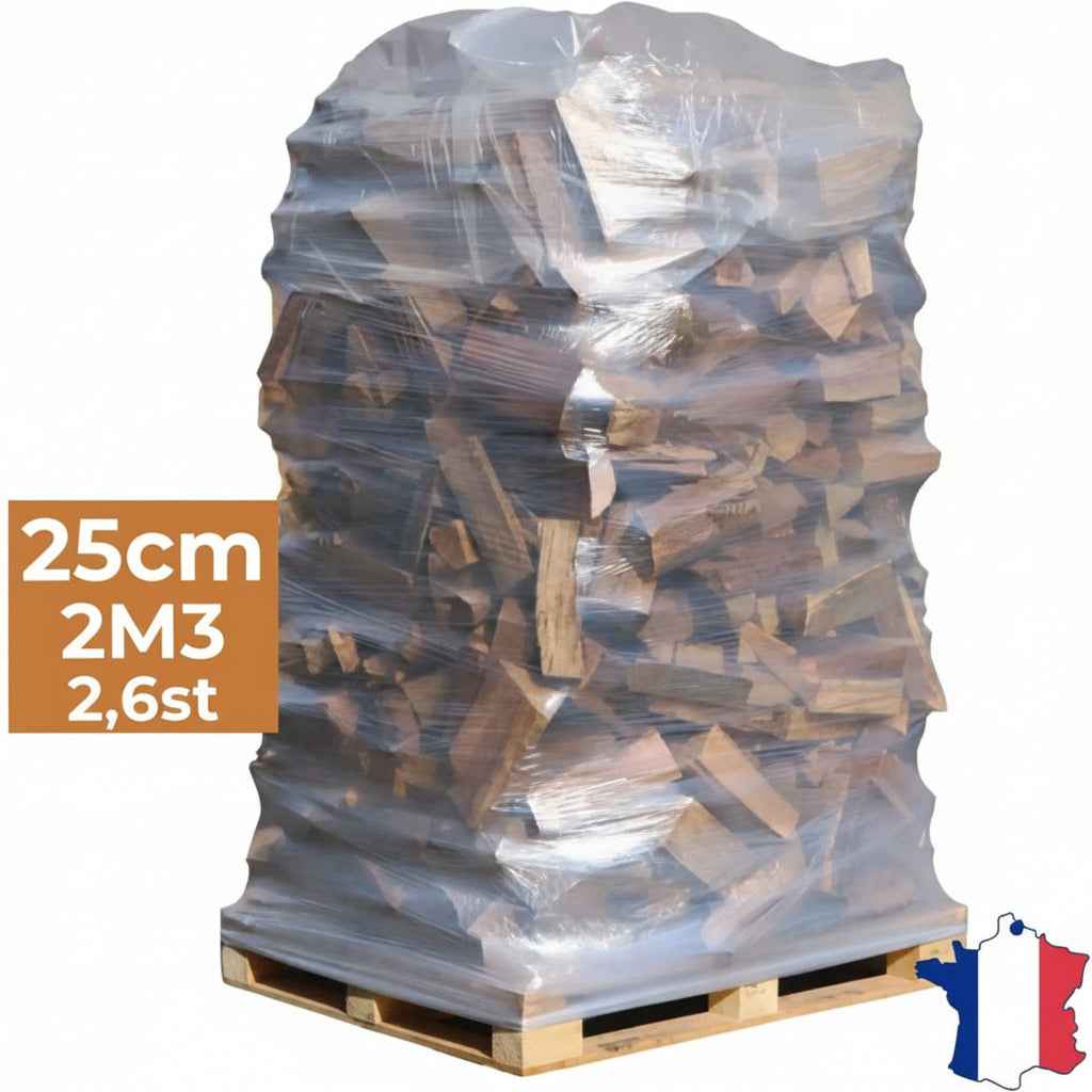 J'ENVOIE DU BOIS-Bois de Chauffage Premium 25 cm Sec Étuvé 2 m³