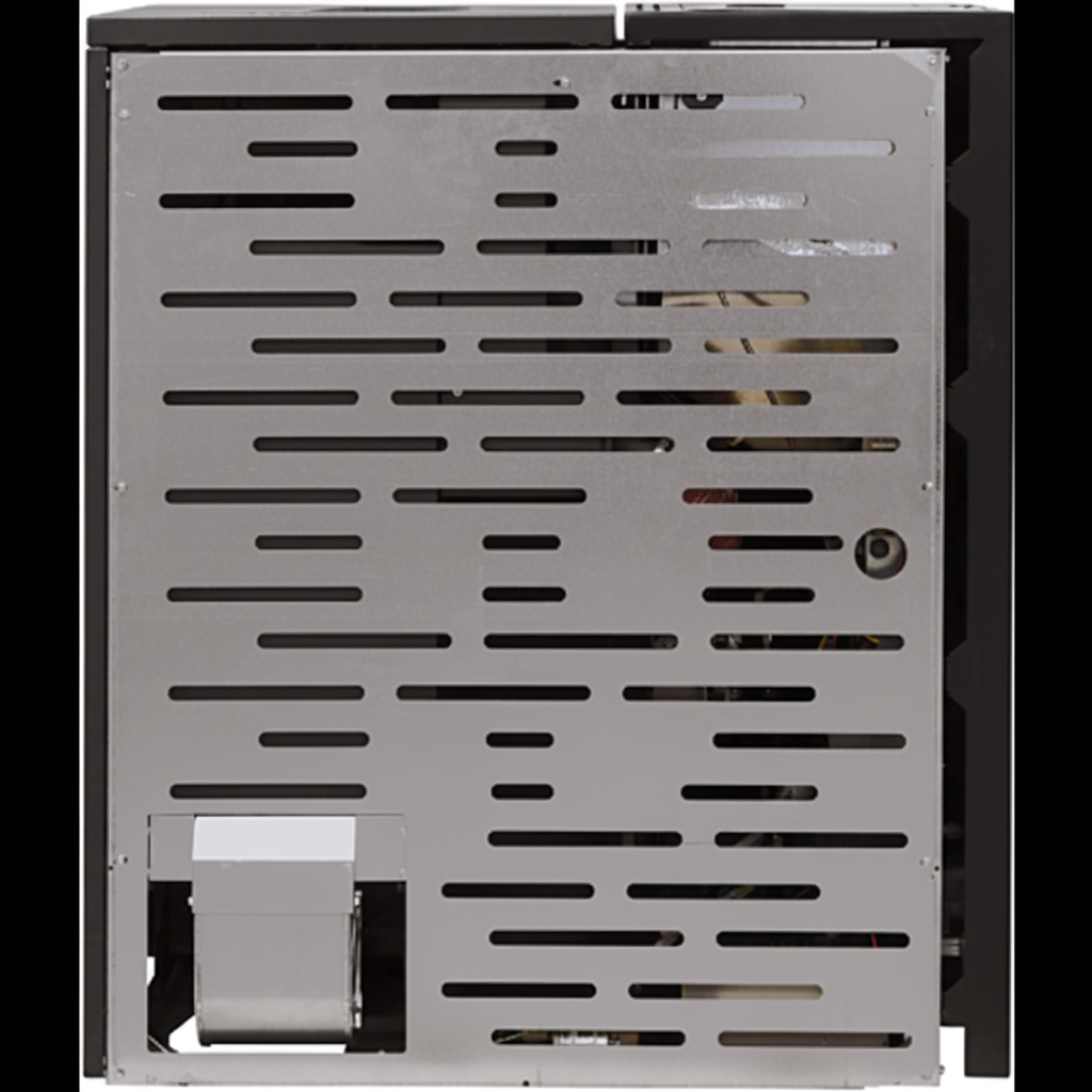 BRONPI-Poêle Mixte Bois et Granulés  10 kW Hybride Noir – WiFi en Option